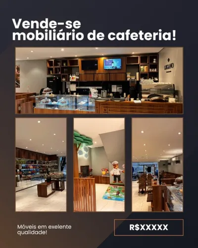 Móveis para comércio alimentício (padaria/cafeteria)