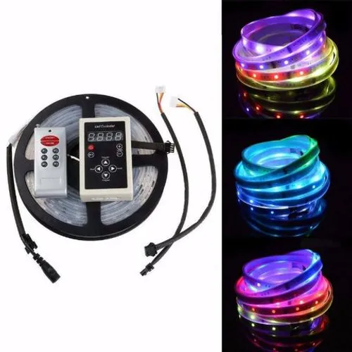 Fita Led Digital Rgb 3d 6803 5050 Prova D' Água 133 Efeitos + Fonte