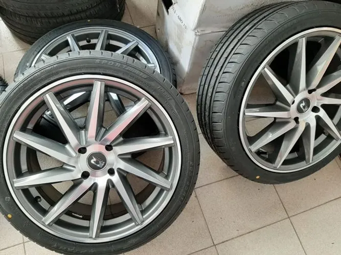 Roda aro 17 Kr modelo Vossen diamantada Pneu 205 45 17 Aptany GM Onix 4X100 jogo
