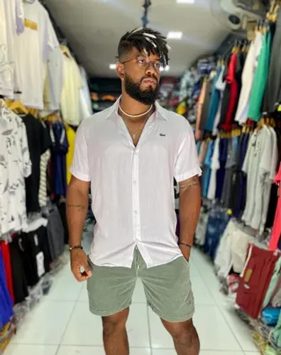 Camisa botão em viscose