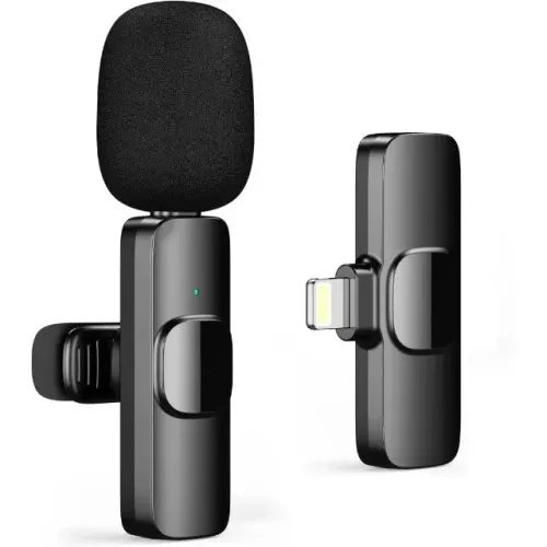 Microfone de Lapela Sem Fio Compatível iPhone