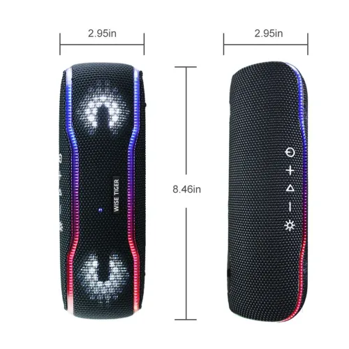 Caixa de som Wisetiger 25WRMS semi nova com leds rgb original