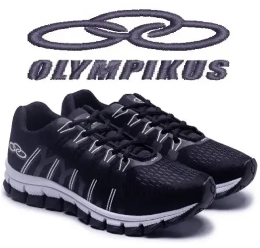 Tênis Masculino Esportivo Corrida Academia Crossfit Preto e Branco 1. linha n.41 e 42