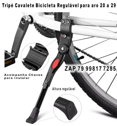 Tripé Cavalete Bicicleta Bike Regulável para aro 20 a 29 