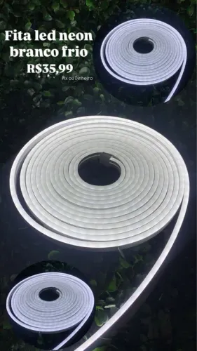 Fita neon flexível 5m Branco Frio (loja) 