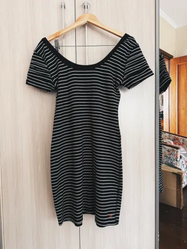 Vestido listrado CK