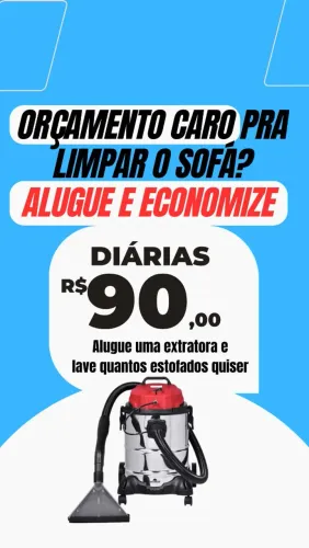Aluguel de extratora para limpeza de sofa