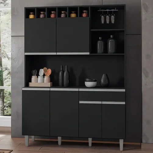 Armário de Cozinha Preto - Novo