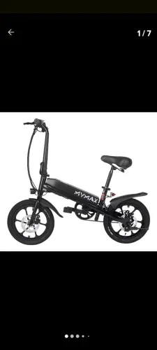Bicicleta Elétrica Dobrável MYMAX - Preta