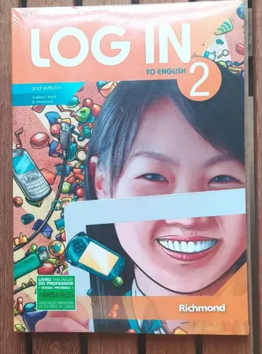 Livro Log In 2 Inglês 7º Ano - Richmond - NOVO e LACRADO