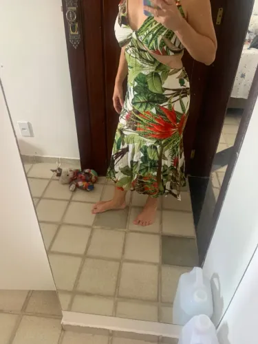 Vestido Longo Estampado Floral Tropical