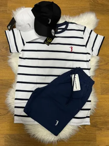 Kit 3 Peças - Bermuda, Camisa e Boné