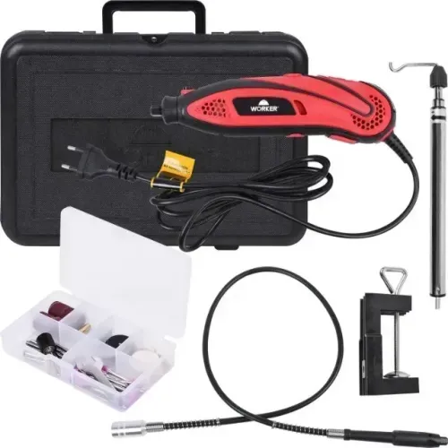 Micro retífica Worker 130W com 40 Peças com Maleta