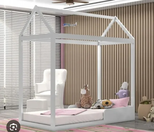 Cama Infantil Casinha em mdf - Design Moderno e Seguro