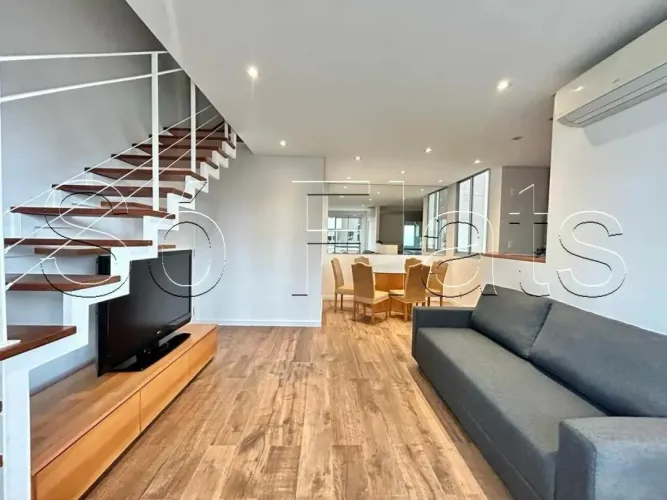 TWIN TOWERS - Flat estilo duplex com 75m² totalmente mobiliado.