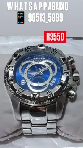 Relógio INVICTA PRATA MODELO EXCURSION FUNCIONAL