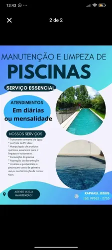 Limpeza de piscinas 