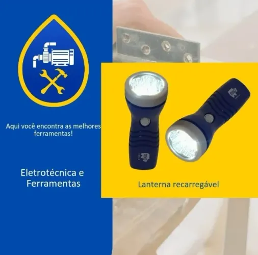 LANTERNA LED RECARREGAVEL