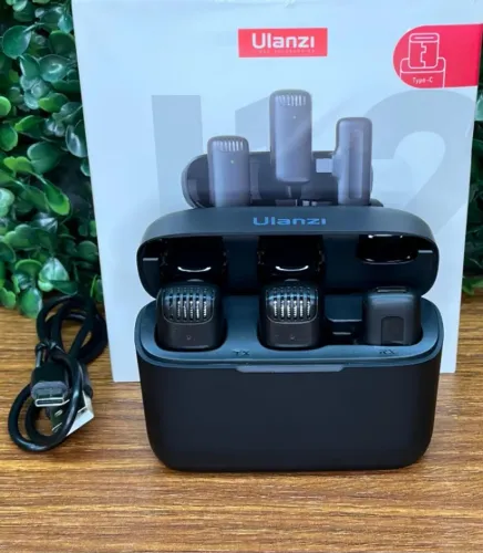 Microfone de Lapela Sem Fio ULANZI J12 - Profissional e 20m de Alcance, Entrega Gratis