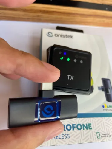 Microfone Lapela Wireless sem Fio Anatel - MC815 Onistek