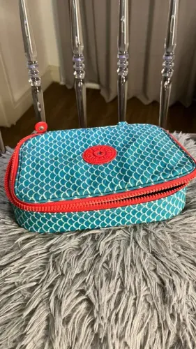 Estojo Kipling 100 Pens Verde Estampado