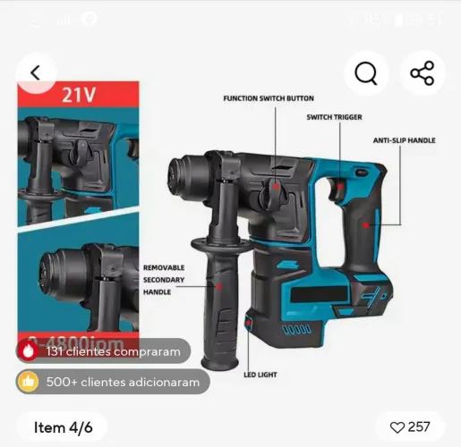 Furadeira Impacto a bateria 18V