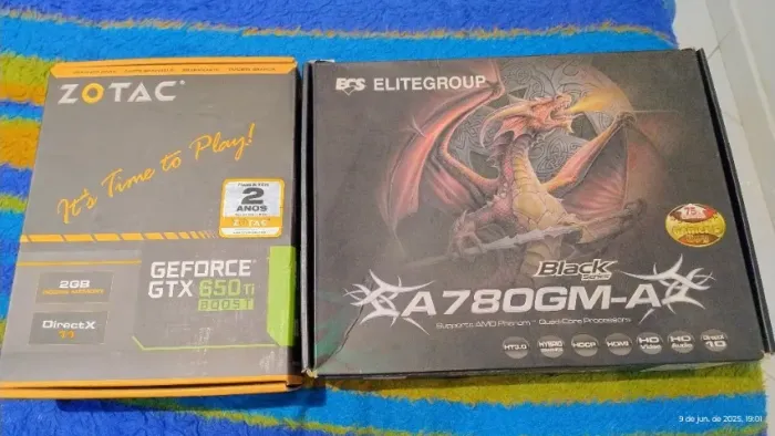 Kit processador, memória, placa-mãe e placa de video