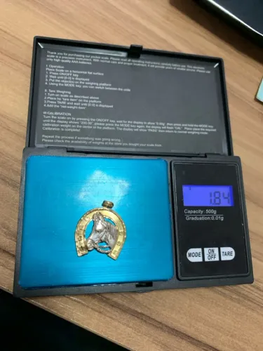 Pingente Cavalo e Ferradura - 1.84g ouro 18k