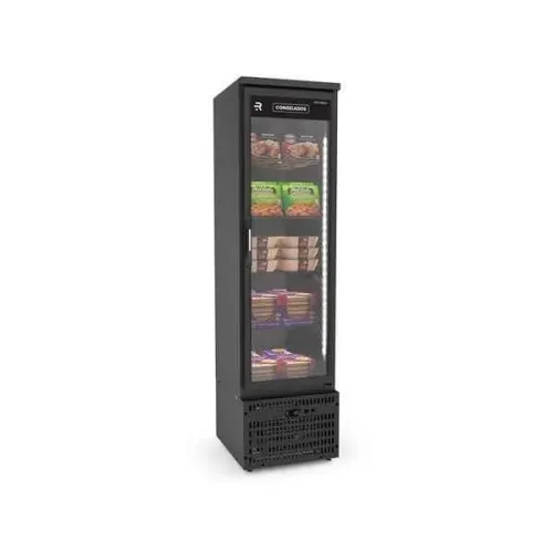Balcão expositor auto serviço congelados 1 porta Full Black Refrimate - Marcos