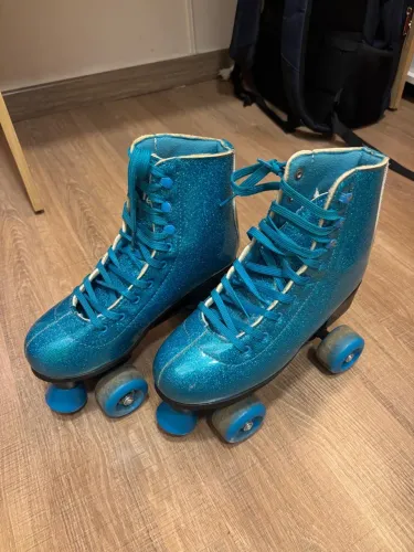Patins Roller Derby Glitter Azul - Infantil