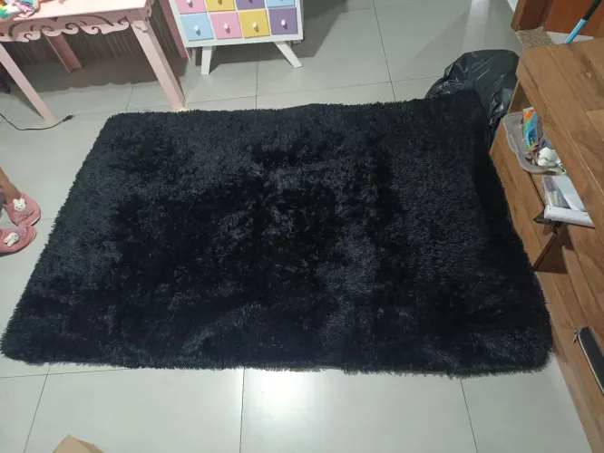 Tapete felpudo preto 2 x 1,40m