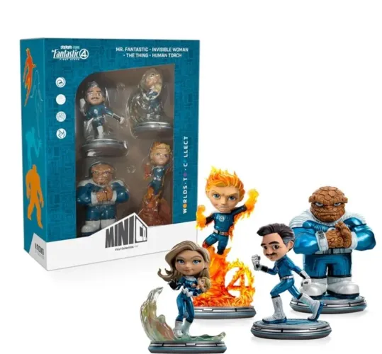 Fantastic Four Pack (Metallic Version) - The Fantastic Four - minico - iron studios