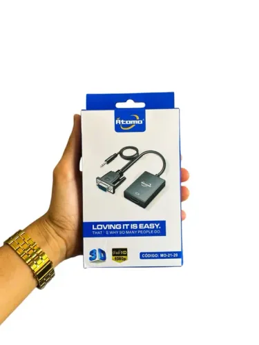 CABO CONVERSOR VGA PARA HDMI COM ÁUDIO E VÍDEO