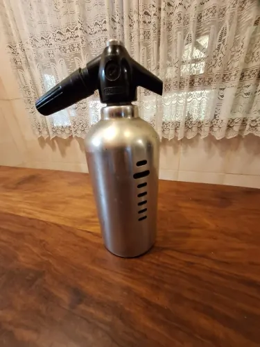 Garrafa Sifão vintage inox