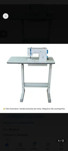 Mesa para máquina de costura