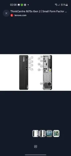 Lenovo ThinkCentre M75s Gen com defeito( LEIA DESCRIÇÃO)