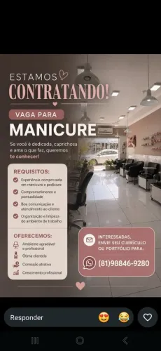 Vaga de manicure