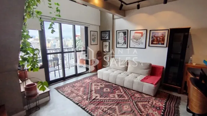 Apartamento para locação em São Paulo-SP, República: 1 quarto, 1 sala, 2 banheiros, 48m² d