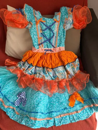 Vestido de quadrilha infantil tamanho 8