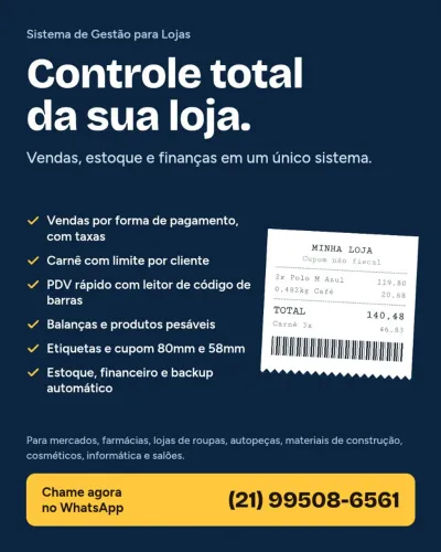Sistema de gestão para sua loja.