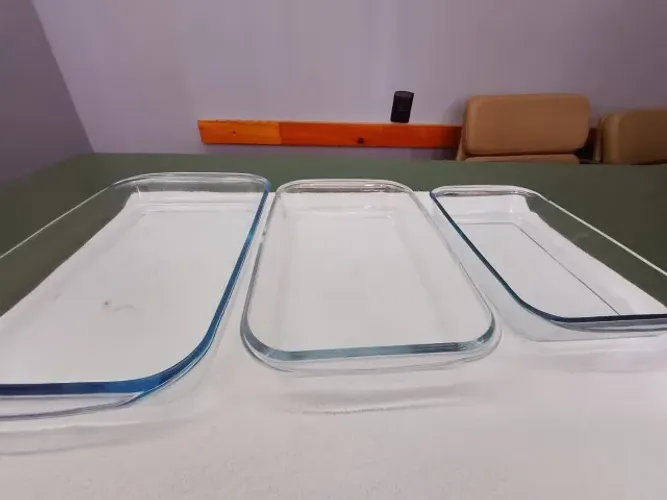 3 Assadeiras Travessas De Vidro Retangular 3 Tamanhos Nadir