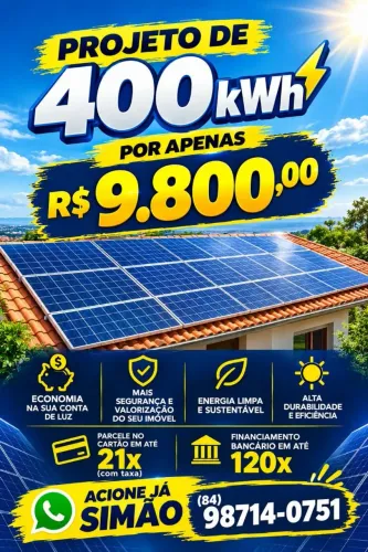 Kit energia solar em promoção