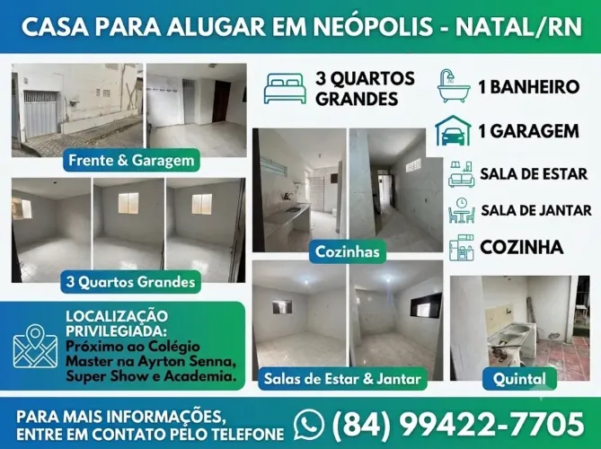 Alugo casa em Neopolis