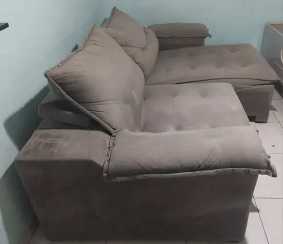 Sofá Retrátil 2,30m Imperatore Rio Decor - Excelente Estado