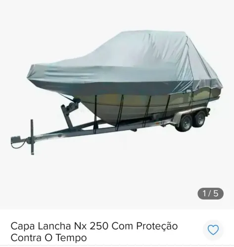 Capa para lancha ate 25 pes.