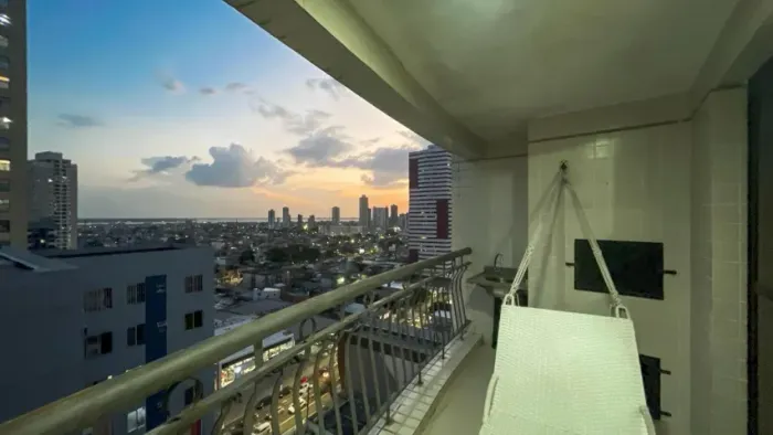 Apto mobiliado, 96m², 3/4, 2 vgs no Ed. Parc Paradiso