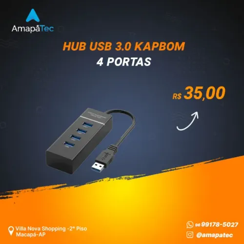 Hub 4 Portas Usb 3.0