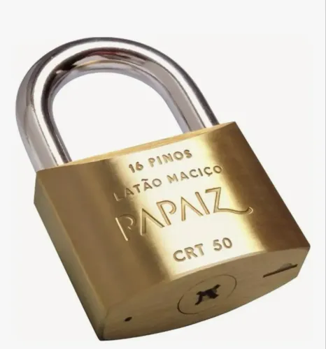 Cadeado Tetra Papaiz 50mm Acompanha Chave Lacrado (1 unidade)