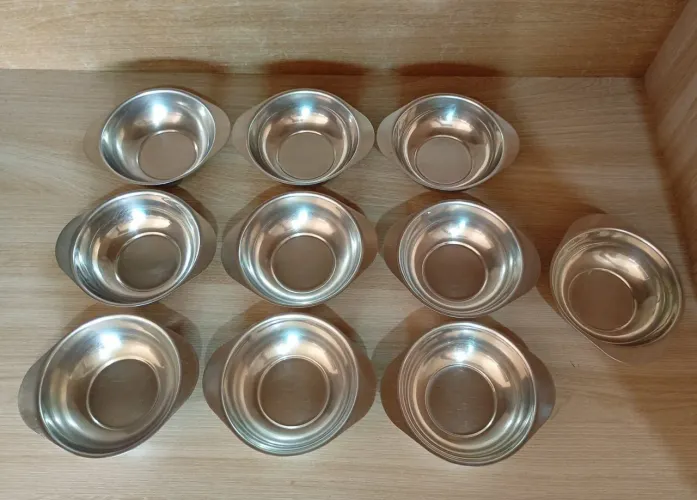 Conjunto Inox, 10 potes de sobremesa