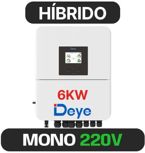 INVERSOR DEYE MONO HIBRIDO 6KW 220V 2MPPT